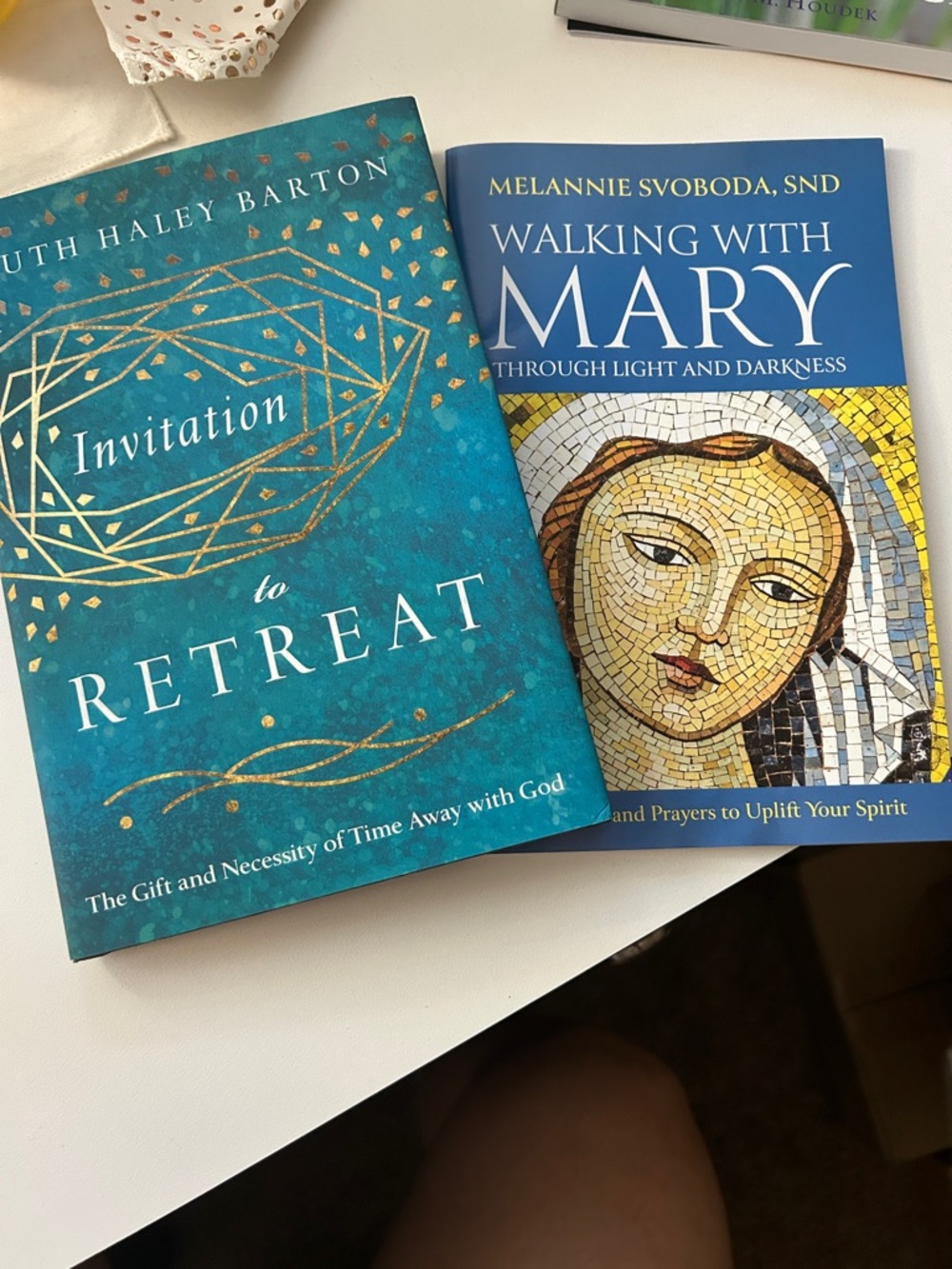 Invitation to Retreat + Walking With Mary - Turquoise & Blue Book Set